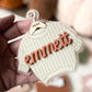 Cozy Threads – Personalized Sweater Ornament/Tag
