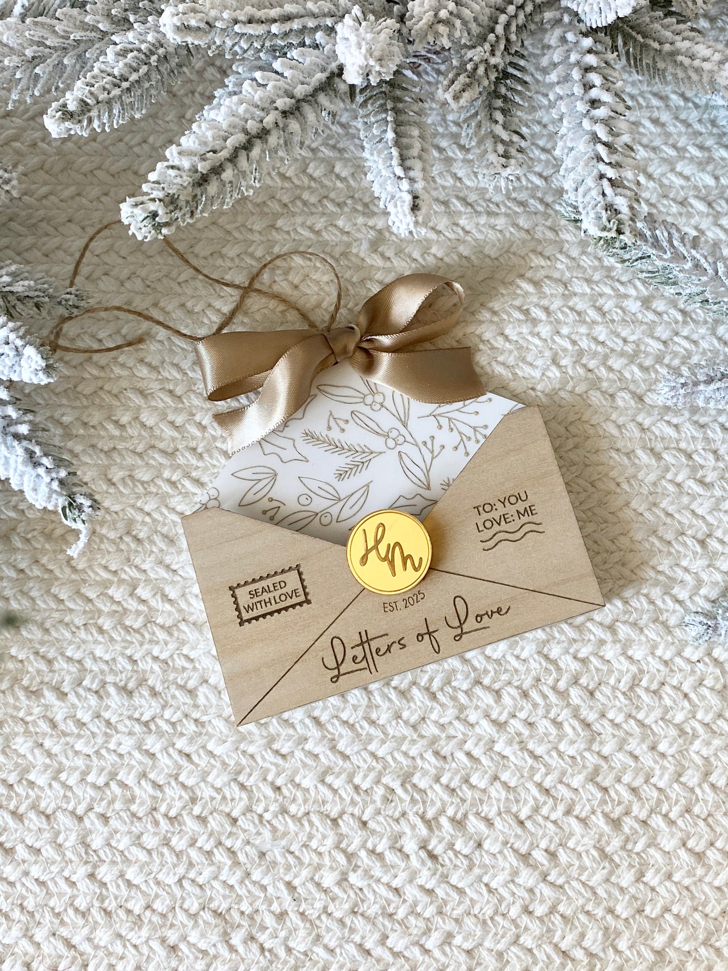 Letters of Love – Christmas Keepsake Ornament & Gift Card Holder