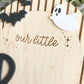 Personalized Baby Footprint Keepsake | First Halloween Wooden Sign