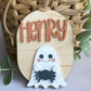 Personalized Halloween Ghost Tag | Boo Basket | Halloween Name Tag | Backpack Tag