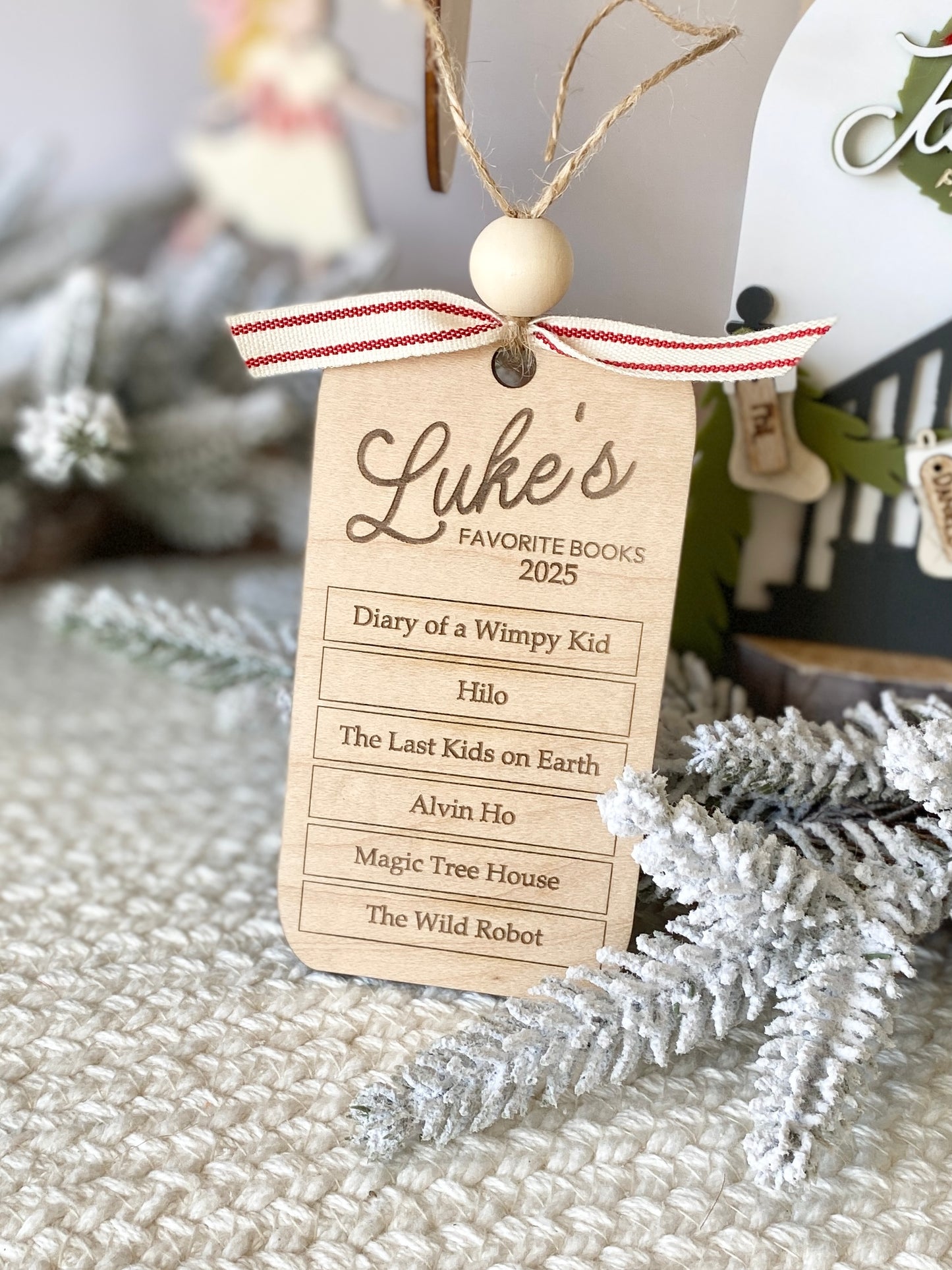 My Favorite Books – Personalized Reading Keepsake Ornament”