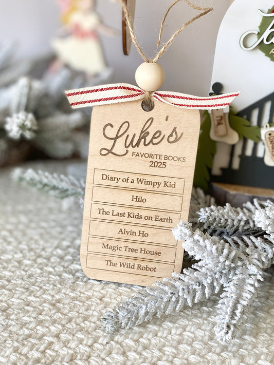 My Favorite Books – Personalized Reading Keepsake Ornament”