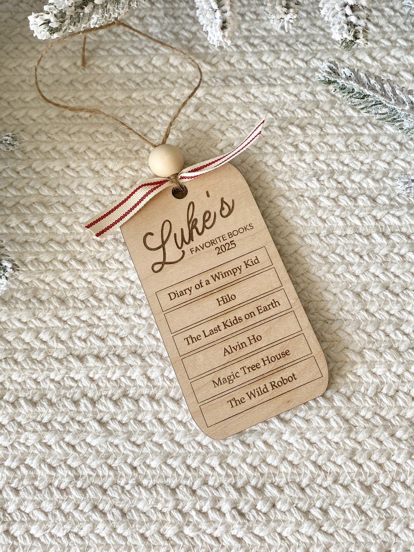 My Favorite Books – Personalized Reading Keepsake Ornament”