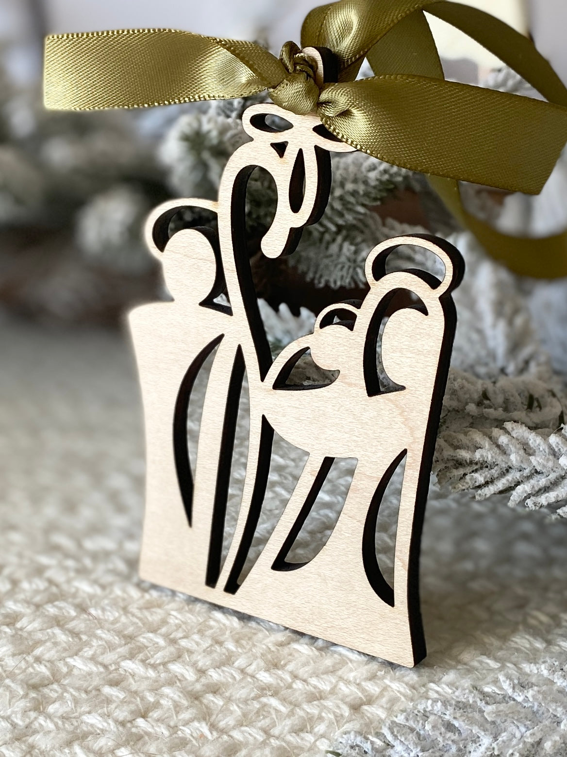 Holy Family – Wooden Nativity Ornament