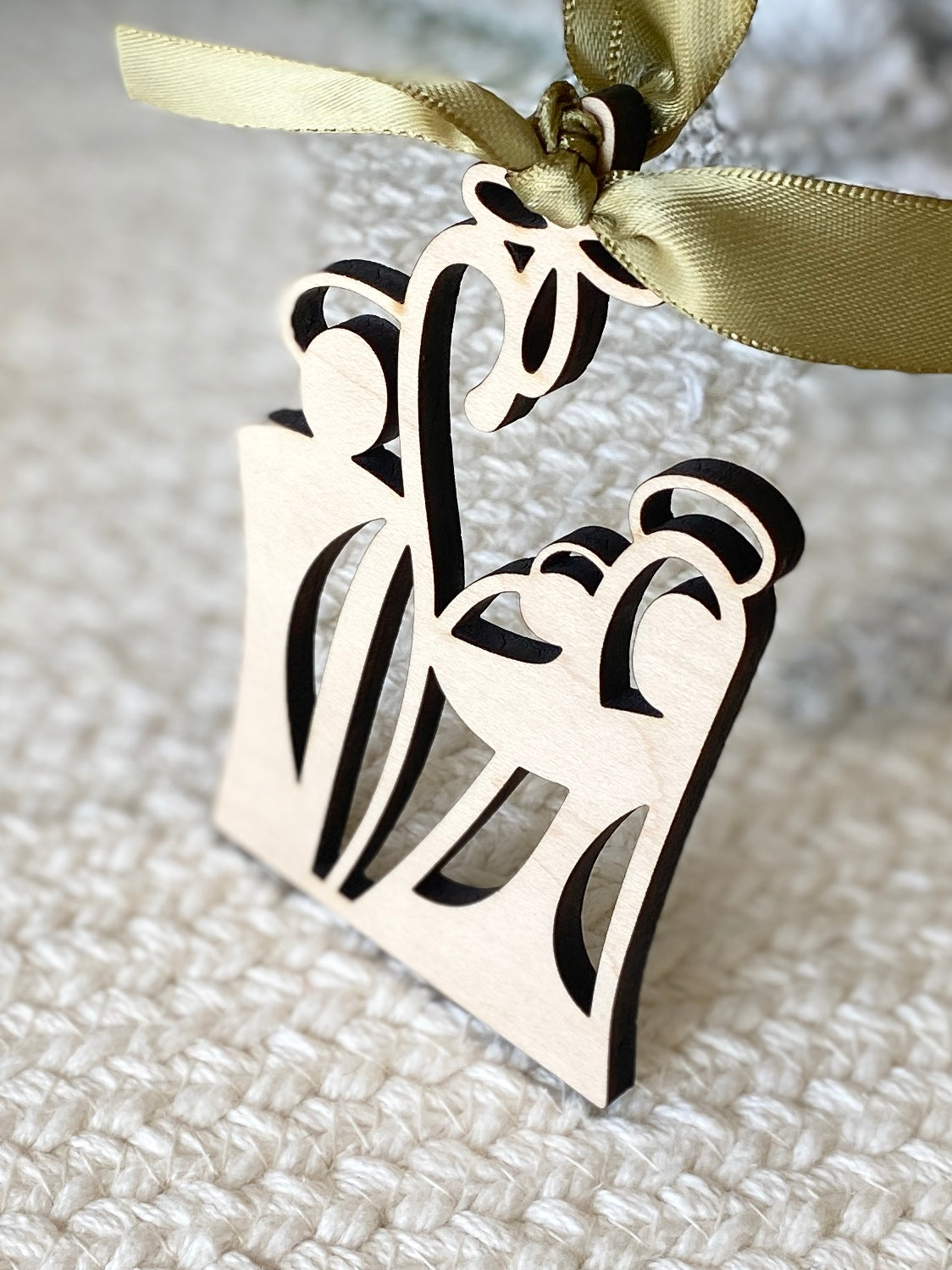 Holy Family – Wooden Nativity Ornament