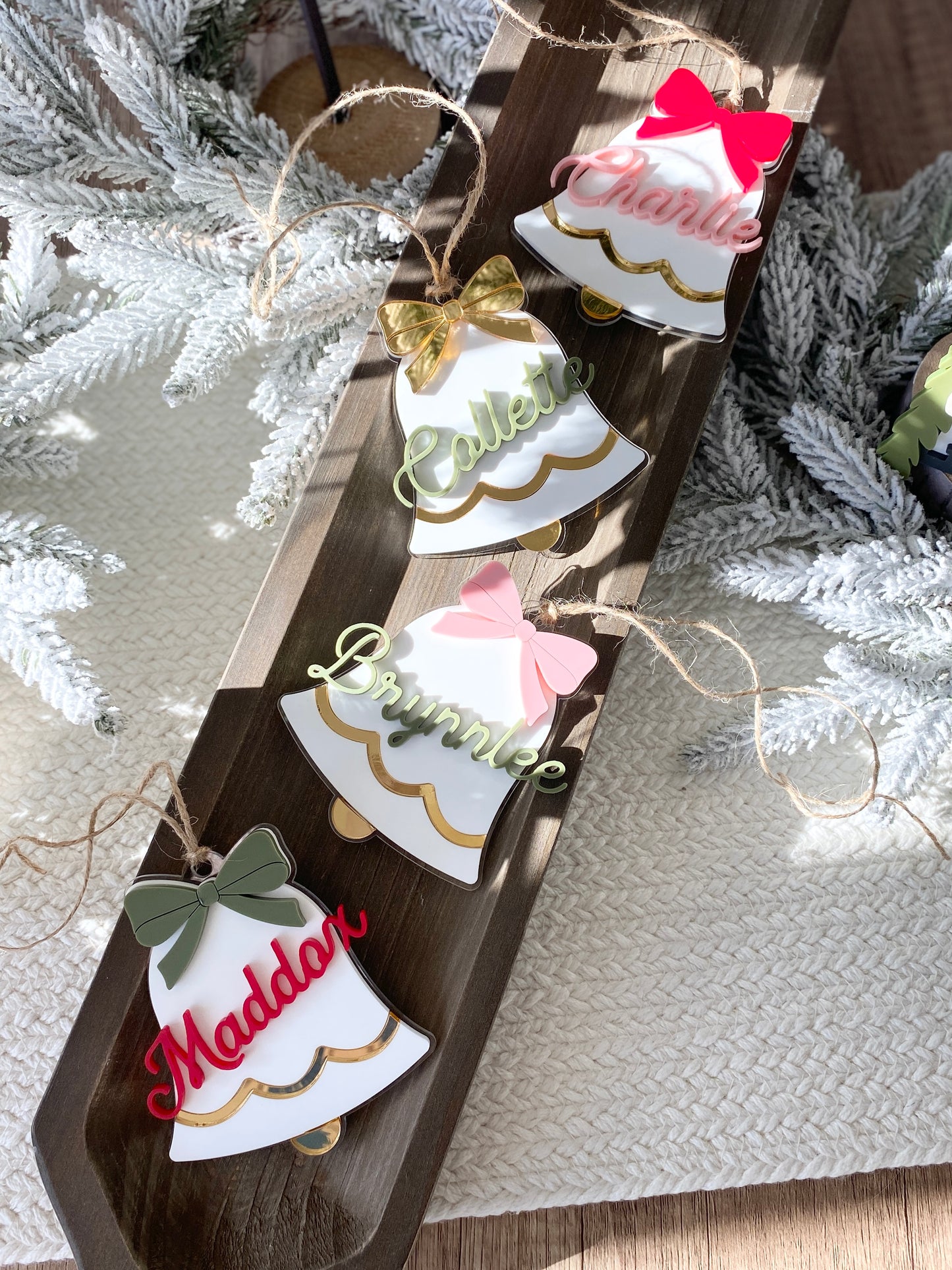 Jingle Bell Name Tag – Personalized Ornament, Stocking Tag, or Gift Topper