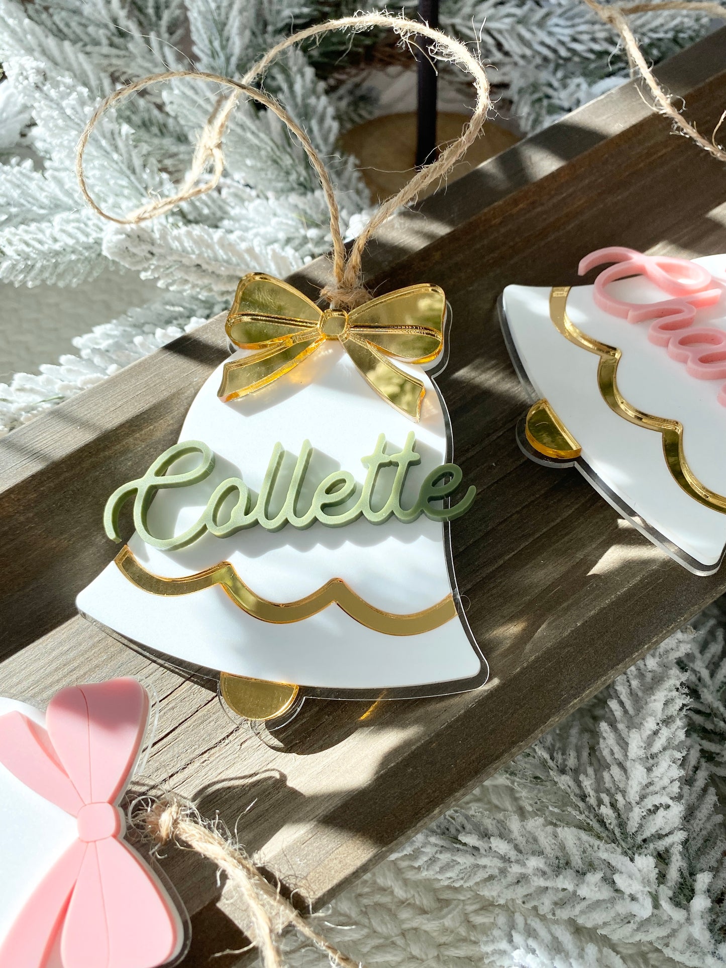 Jingle Bell Name Tag – Personalized Ornament, Stocking Tag, or Gift Topper