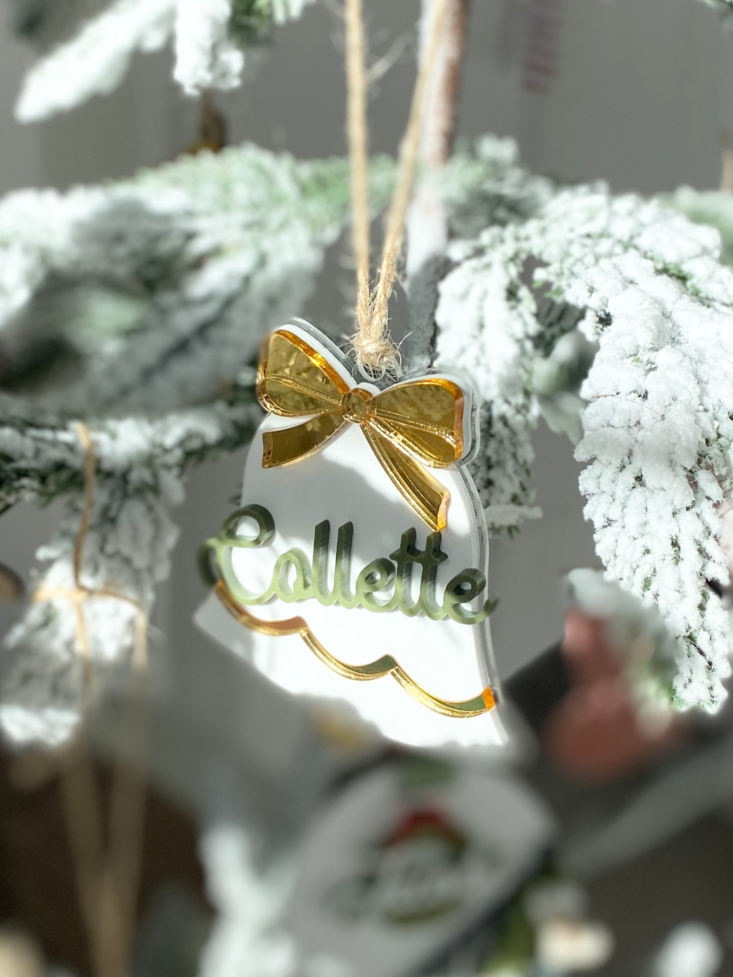 Jingle Bell Name Tag – Personalized Ornament, Stocking Tag, or Gift Topper