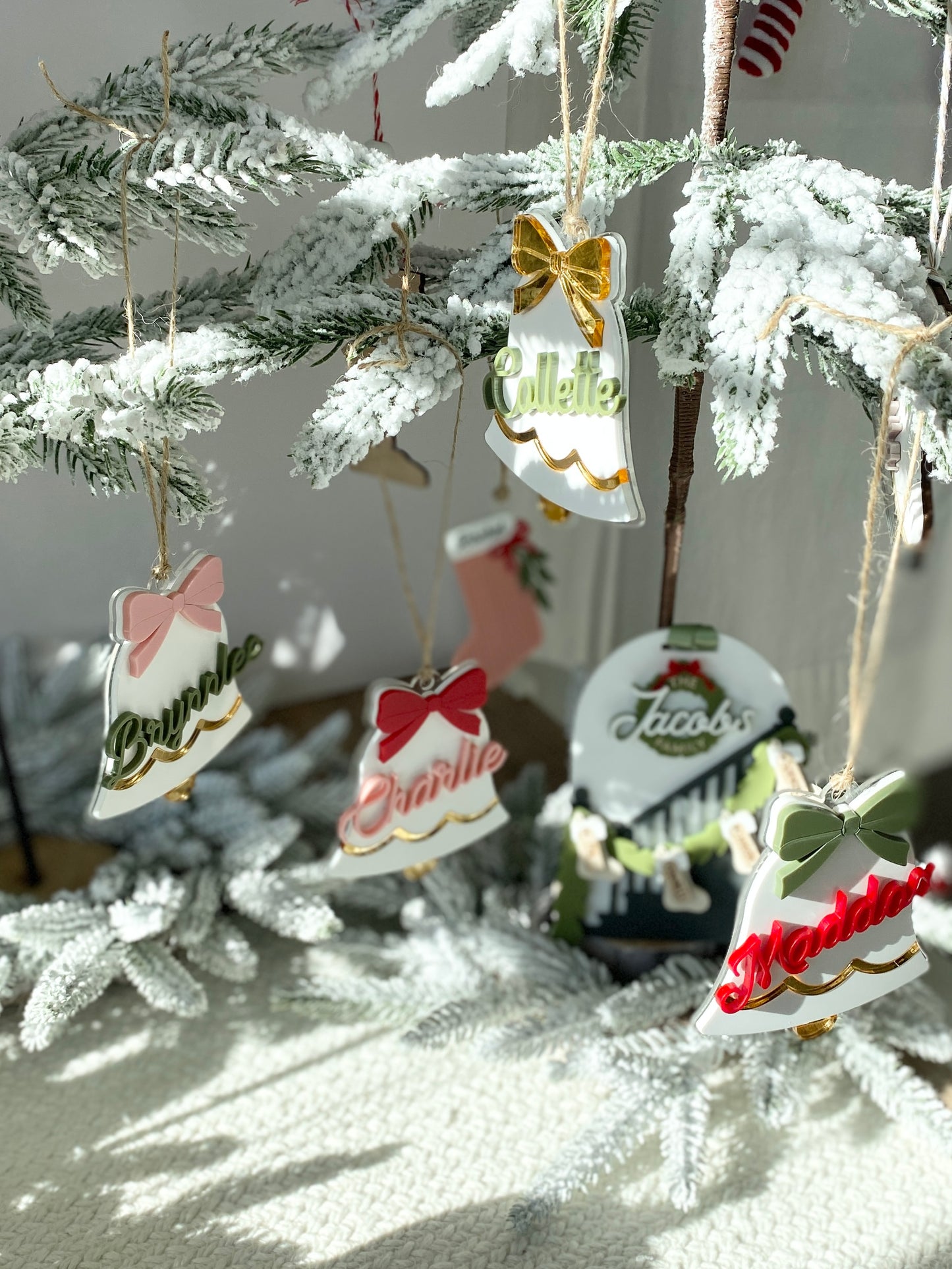 Jingle Bell Name Tag – Personalized Ornament, Stocking Tag, or Gift Topper