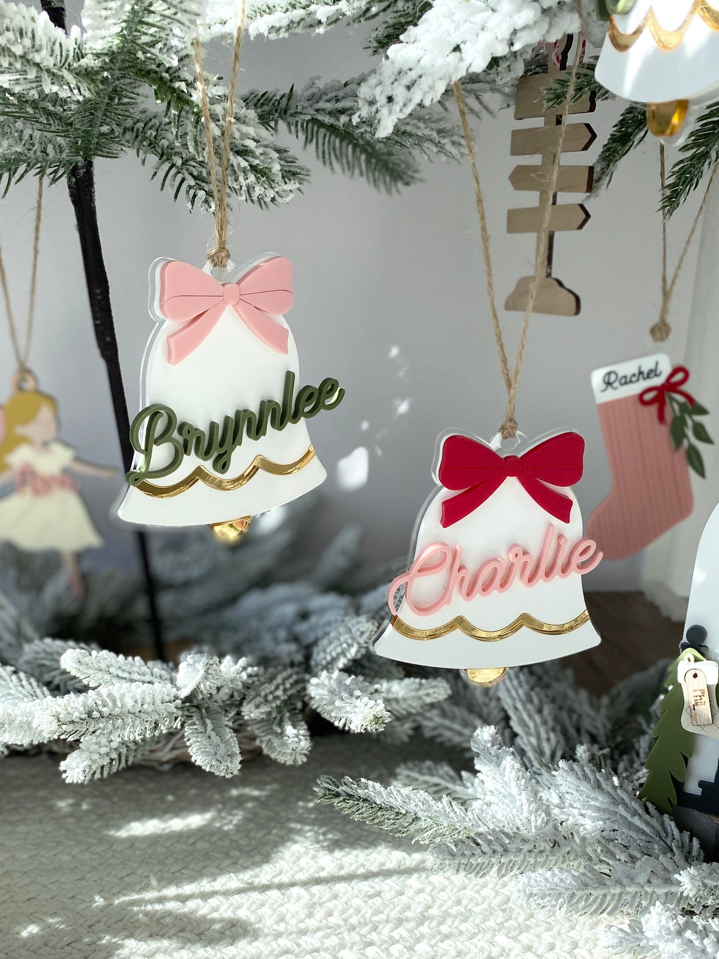 Jingle Bell Name Tag – Personalized Ornament, Stocking Tag, or Gift Topper