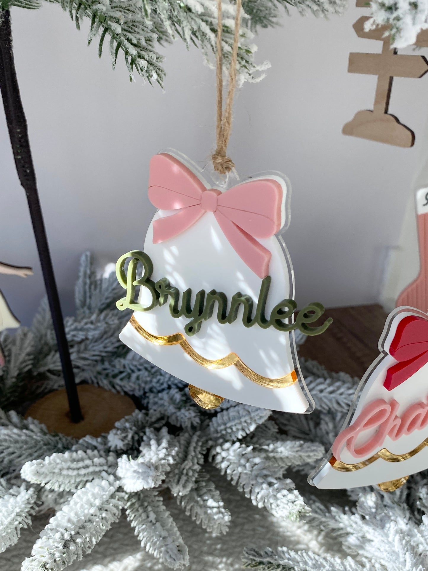 Jingle Bell Name Tag – Personalized Ornament, Stocking Tag, or Gift Topper