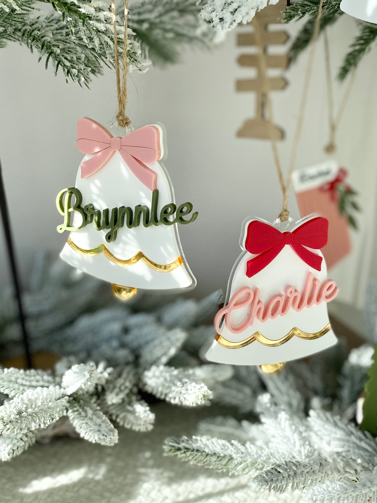 Jingle Bell Name Tag – Personalized Ornament, Stocking Tag, or Gift Topper