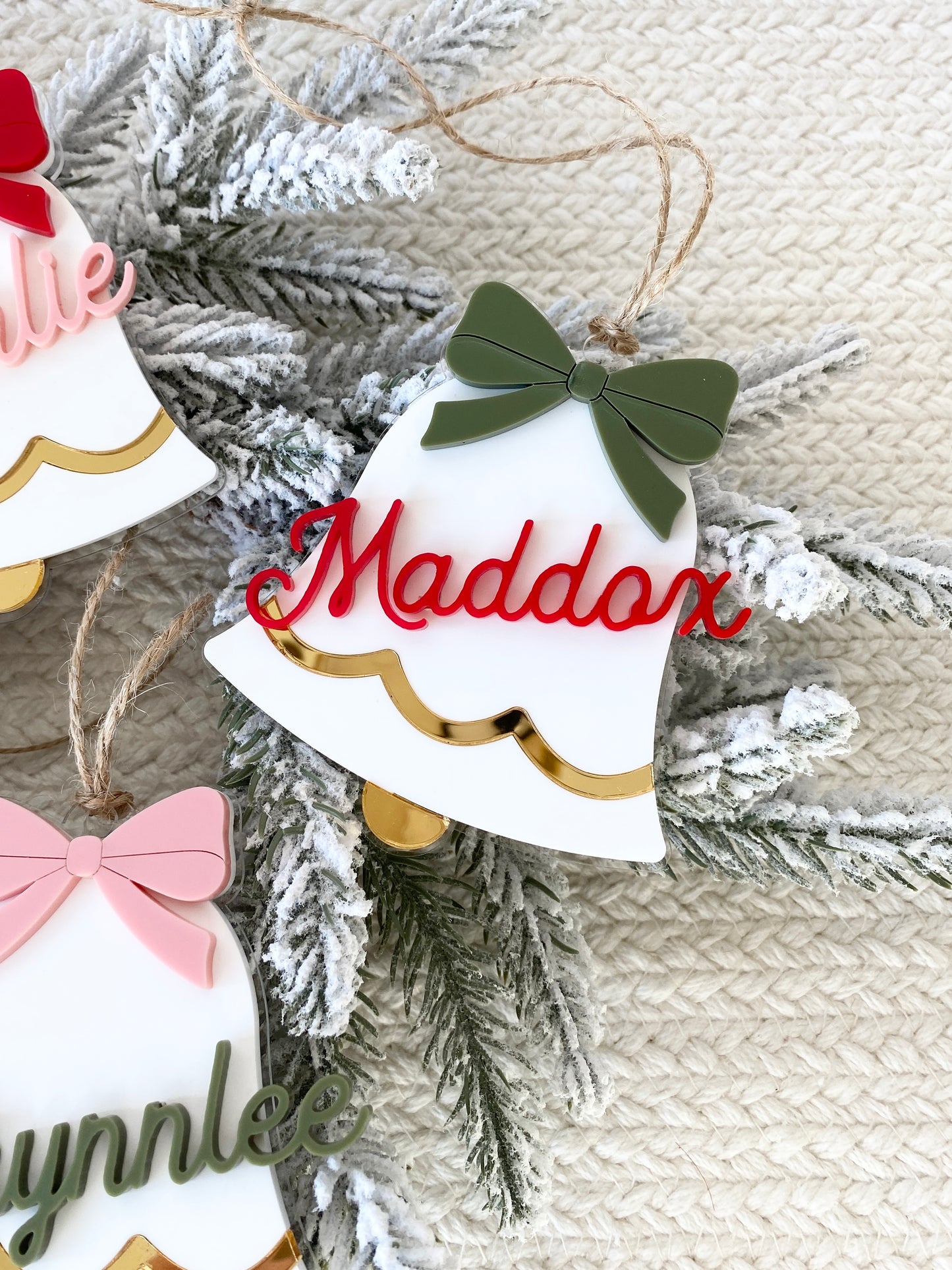 Jingle Bell Name Tag – Personalized Ornament, Stocking Tag, or Gift Topper