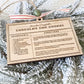 Family Recipe Keepsake Ornament – Personalized Wooden Recipe Card
