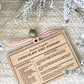 Family Recipe Keepsake Ornament – Personalized Wooden Recipe Card