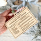 Family Recipe Keepsake Ornament – Personalized Wooden Recipe Card