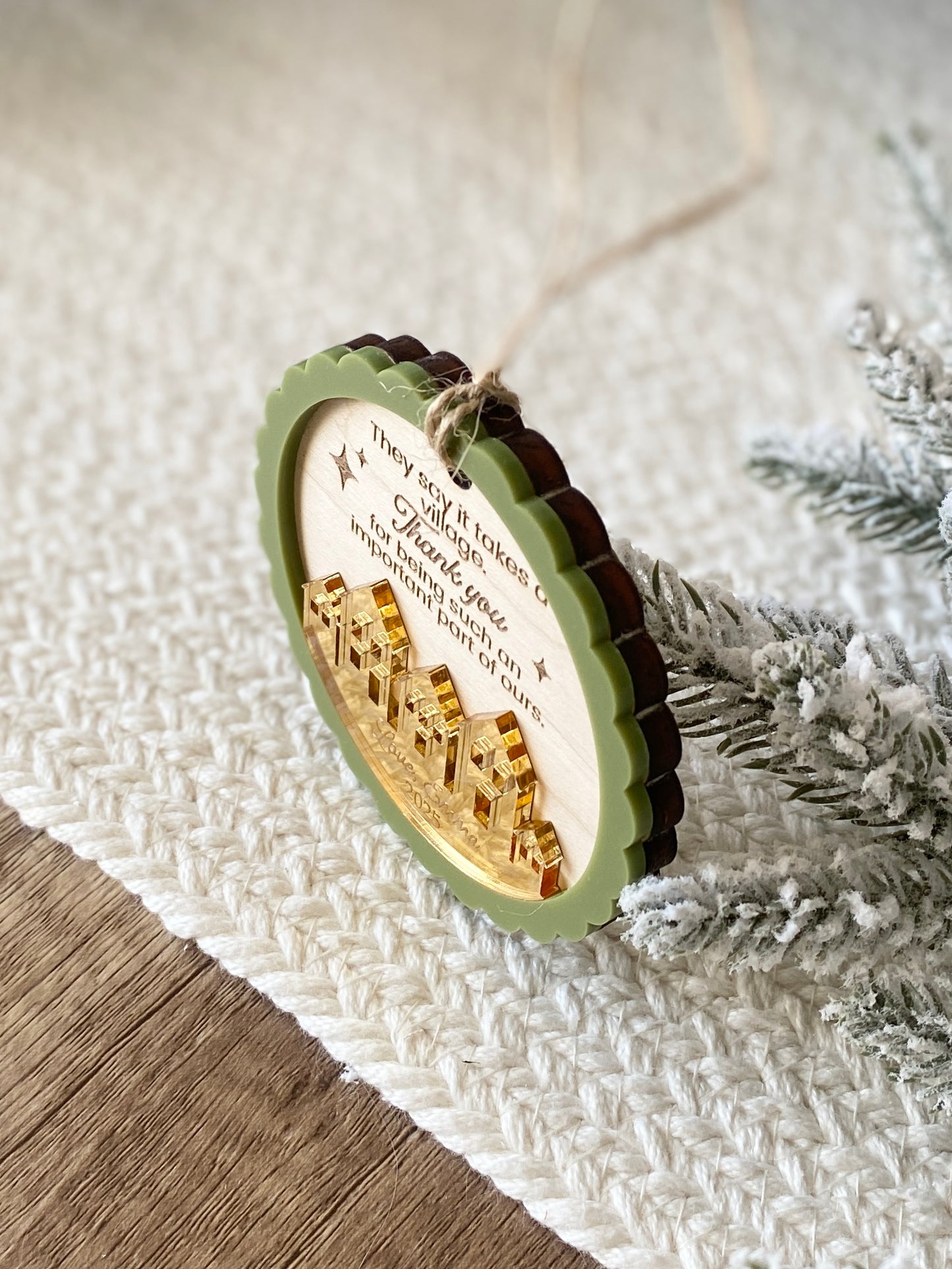 It Takes a Village – Personalized Thank You Ornament