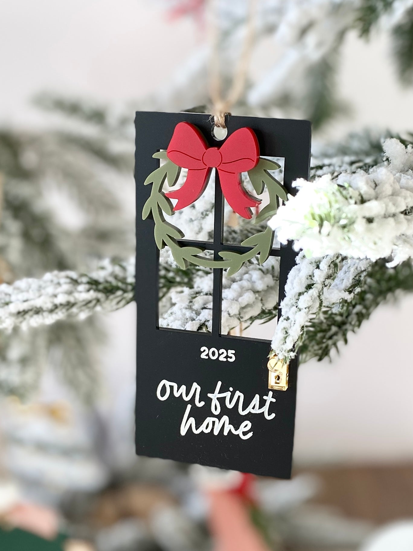 Our First Home – Personalized Christmas Door Ornament