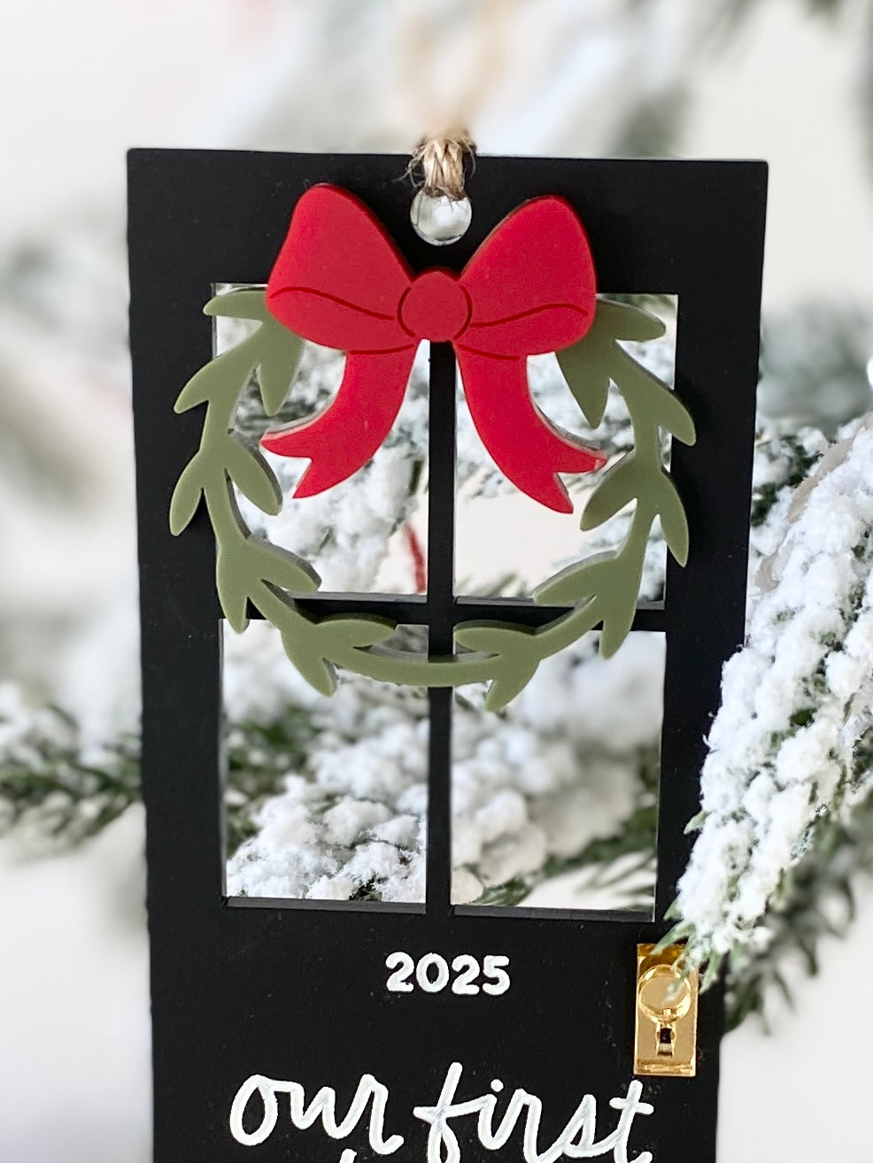 Our First Home – Personalized Christmas Door Ornament