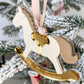 Rocking Horse Keepsake Ornament (Gold or Wood)