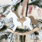 Rocking Horse Keepsake Ornament (Gold or Wood)