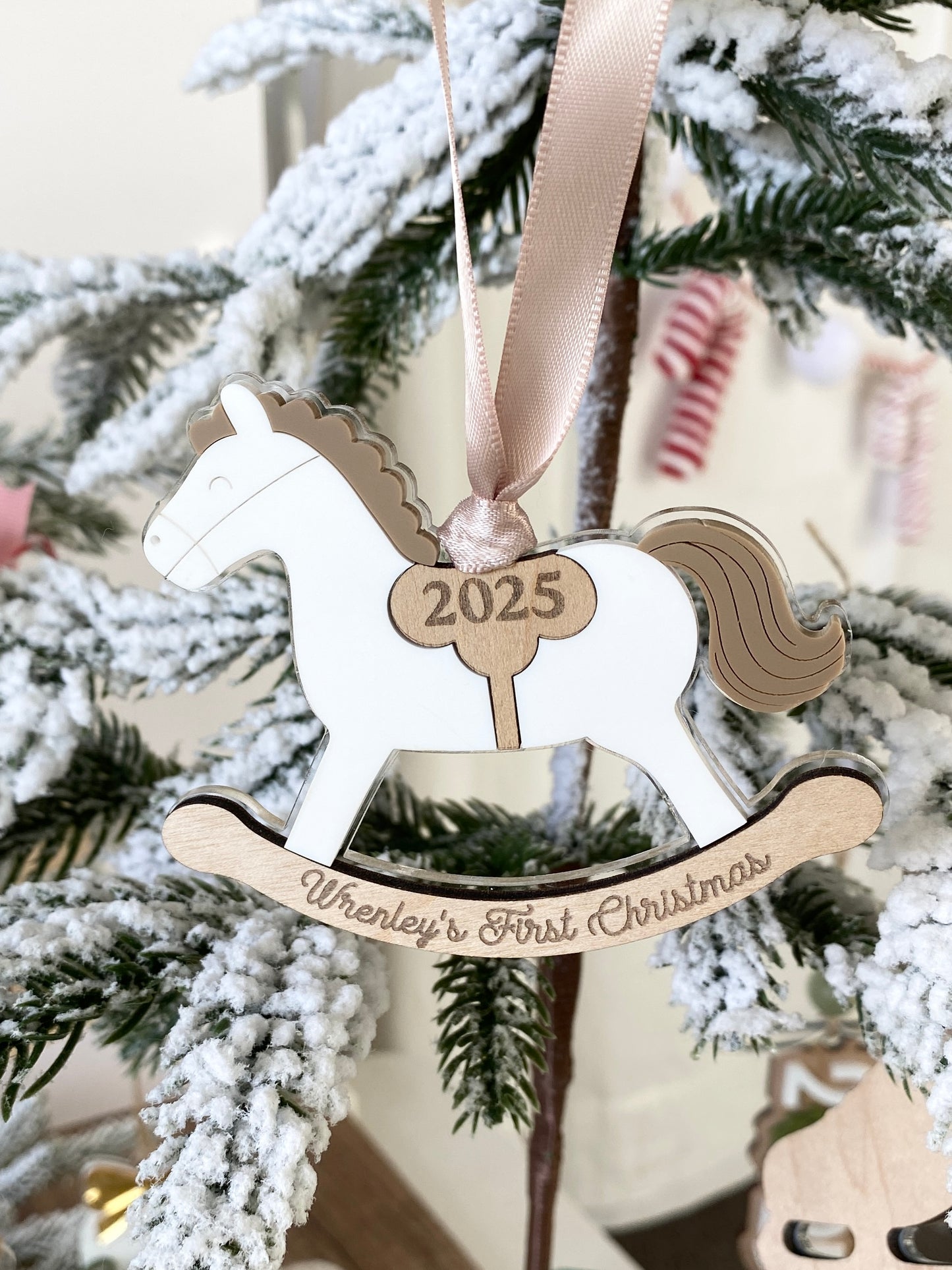 Rocking Horse Keepsake Ornament (Gold or Wood)