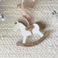 Rocking Horse Keepsake Ornament (Gold or Wood)