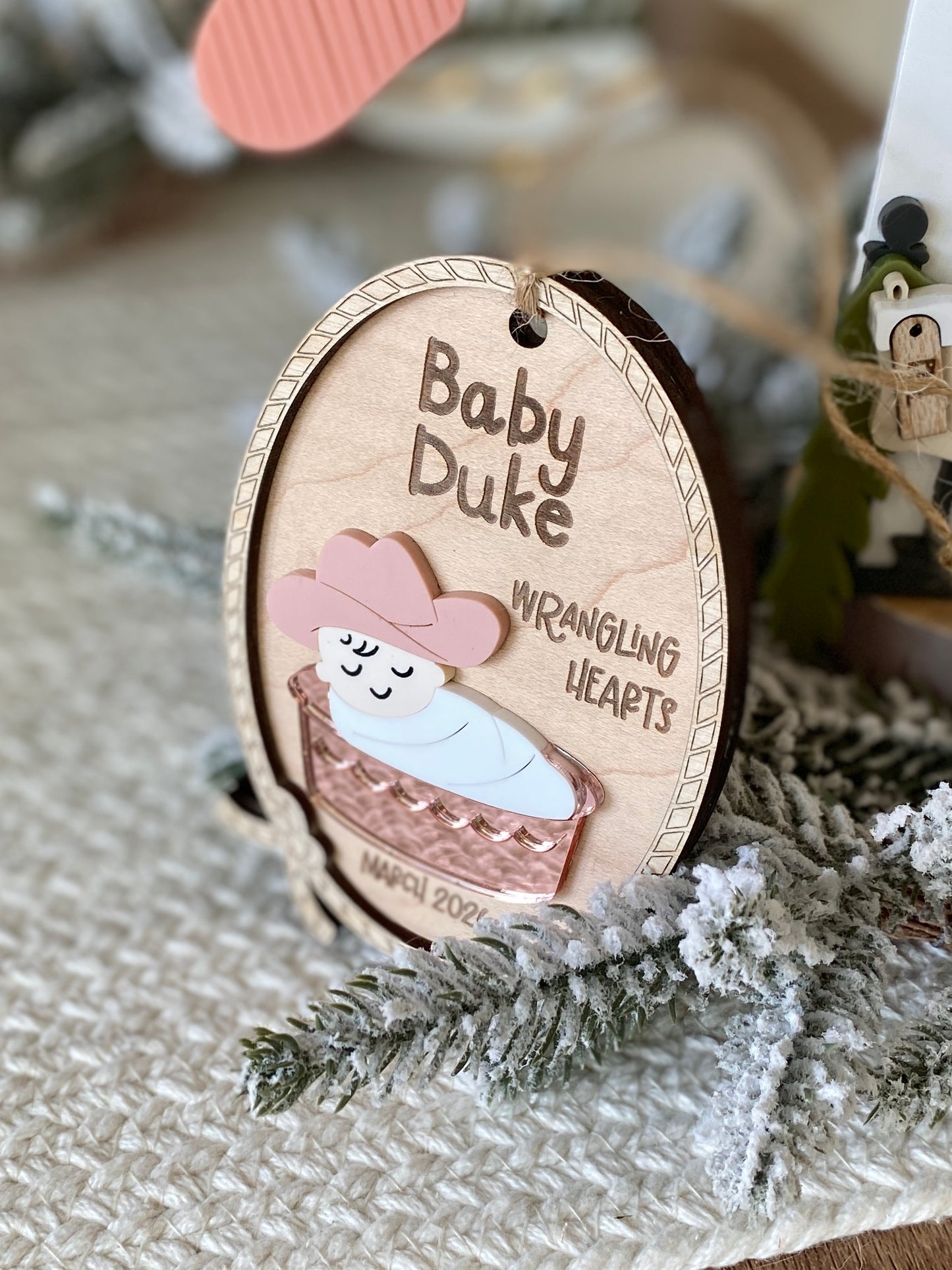 Little Wranglers – Personalized Baby’s First Christmas Ornament