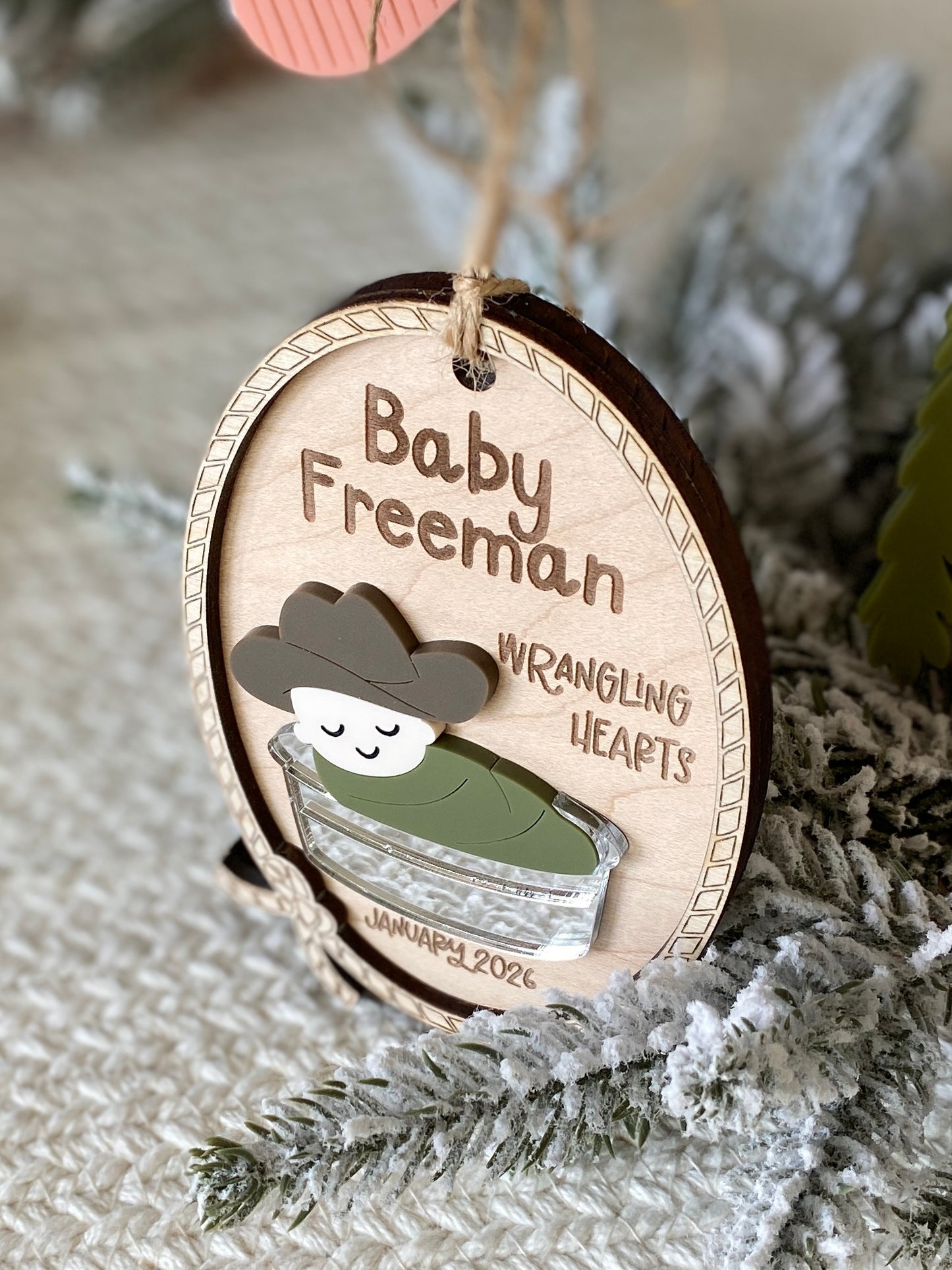 Little Wranglers – Personalized Baby’s First Christmas Ornament