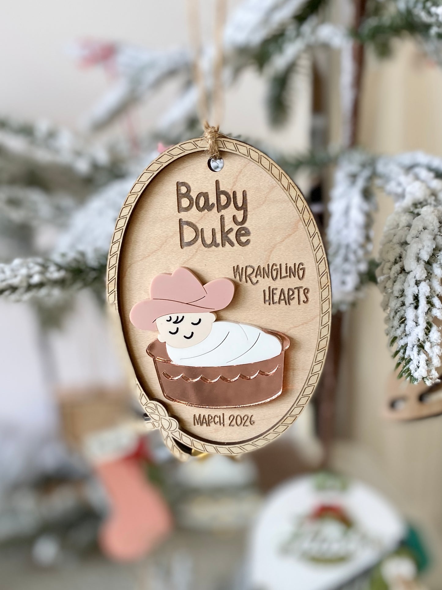 Little Wranglers – Personalized Baby’s First Christmas Ornament