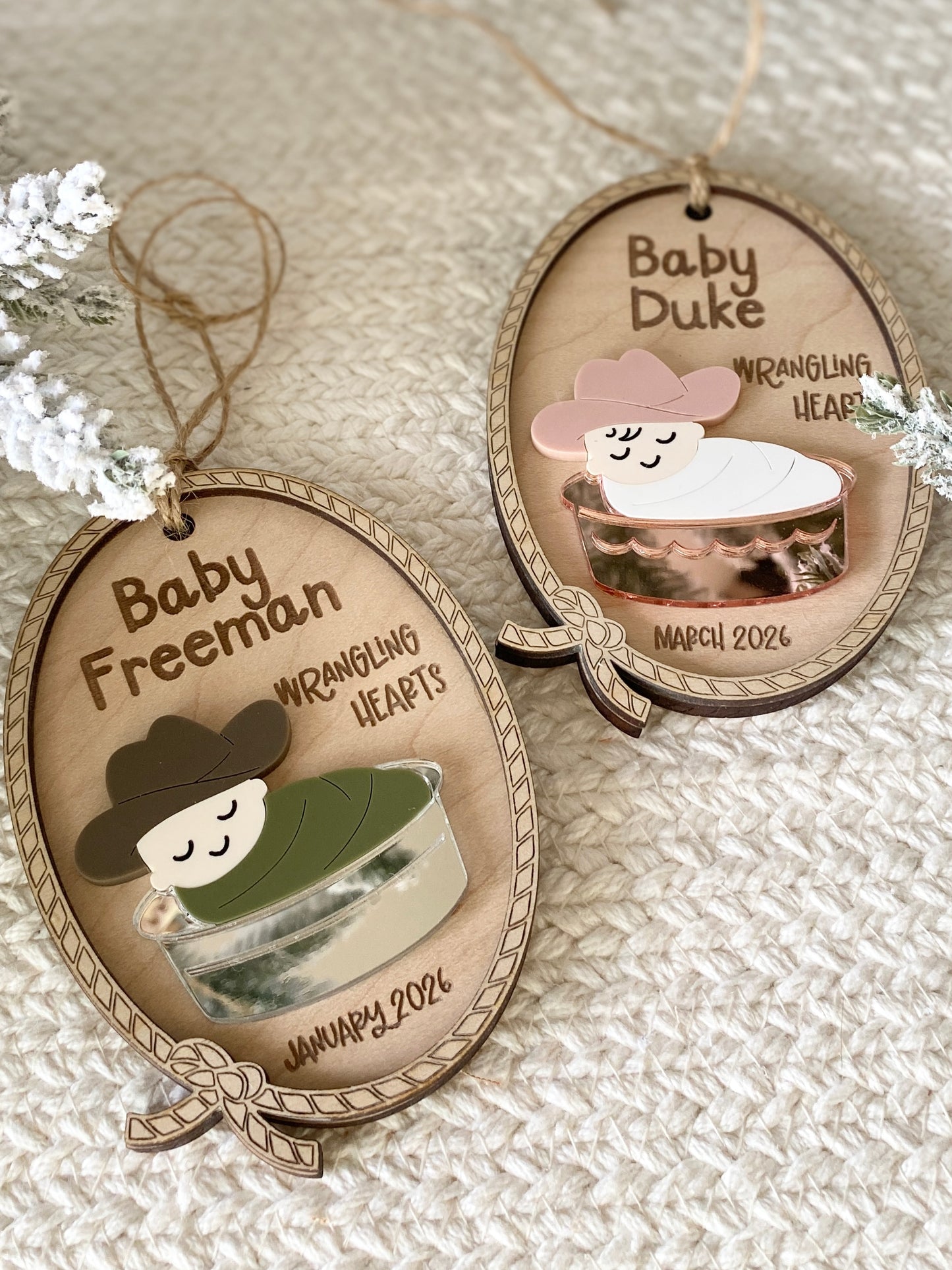 Little Wranglers – Personalized Baby’s First Christmas Ornament