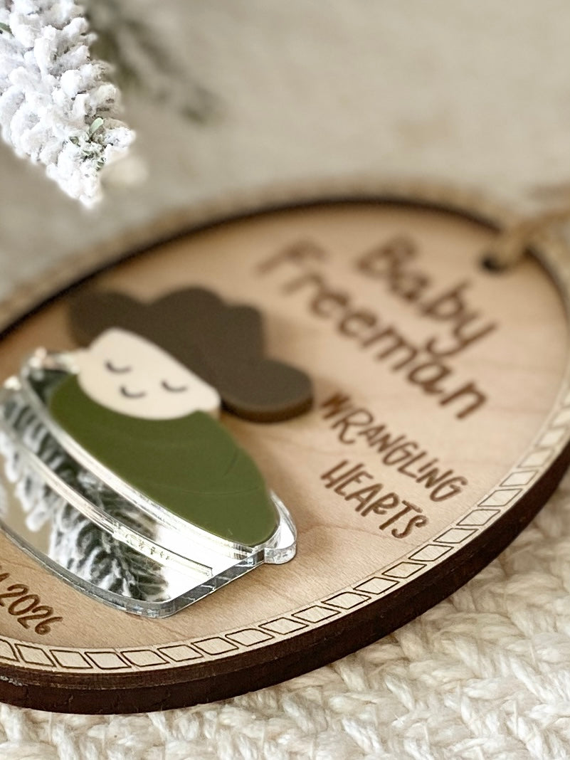 Little Wranglers – Personalized Baby’s First Christmas Ornament