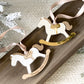 Rocking Horse Keepsake Ornament (Gold or Wood)