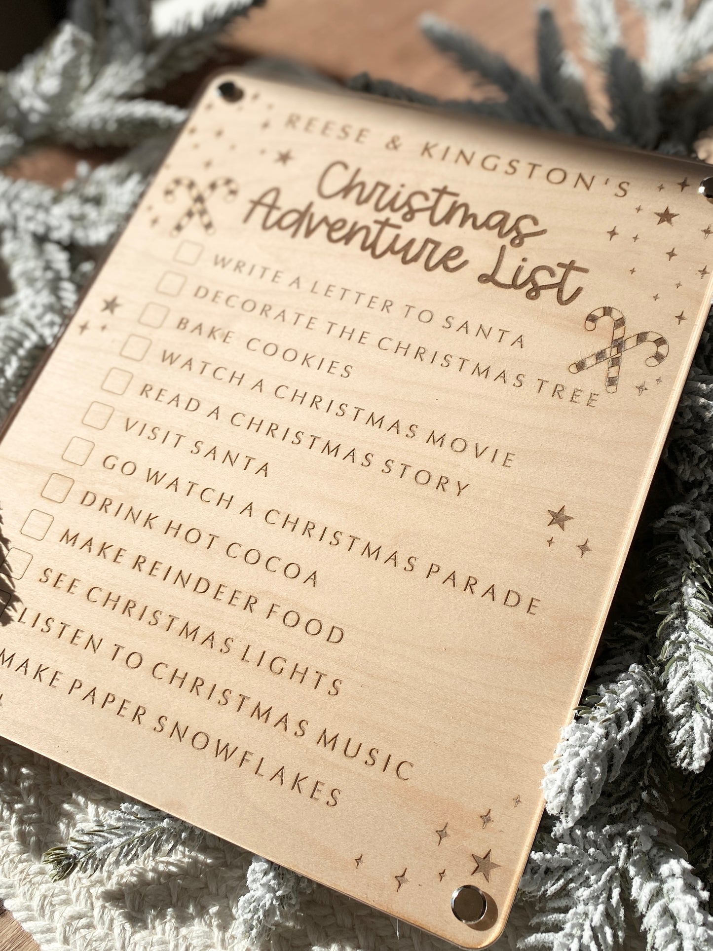 Our Christmas Adventures – Personalized Dry Erase Board