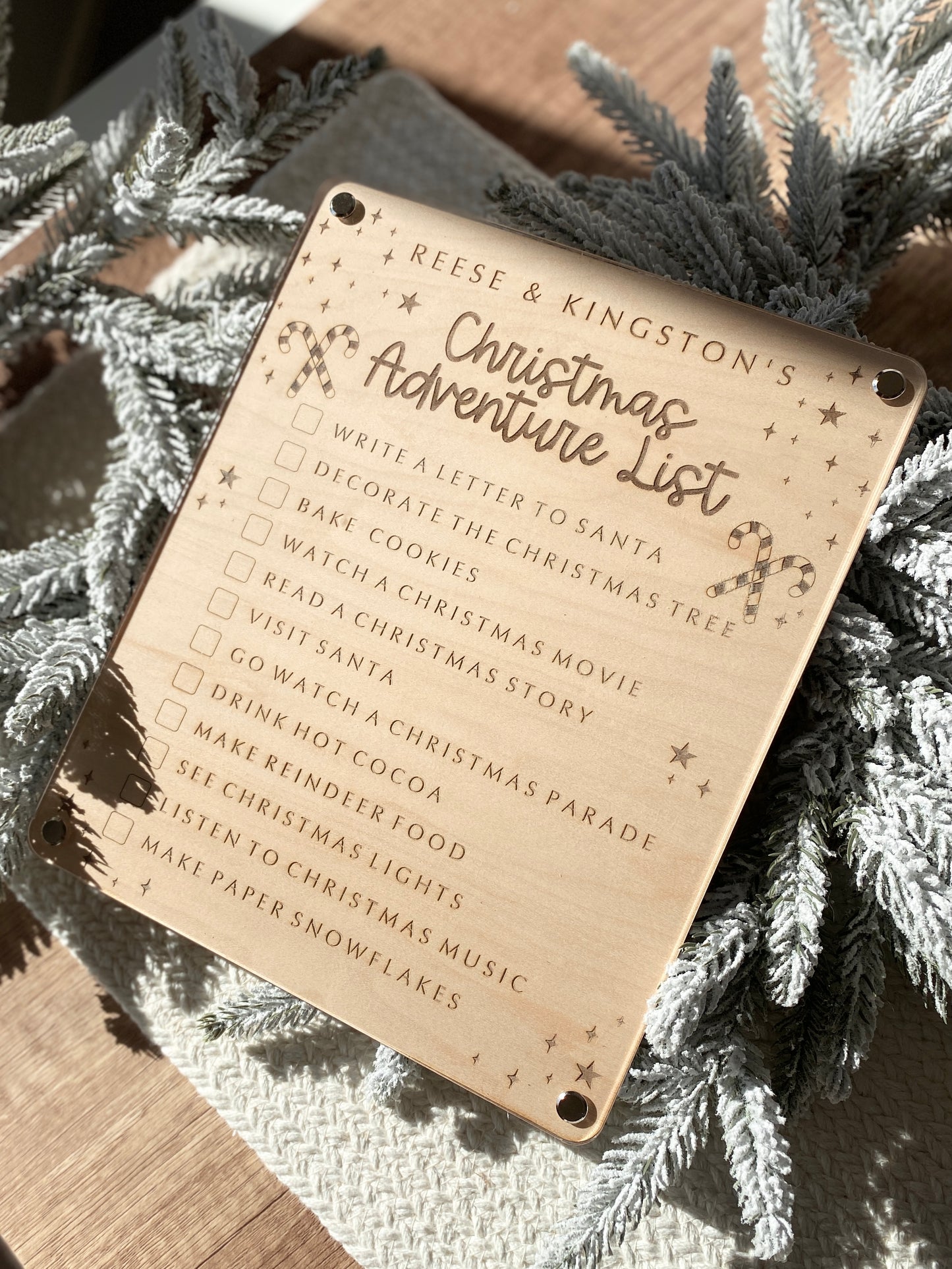 Our Christmas Adventures – Personalized Dry Erase Board