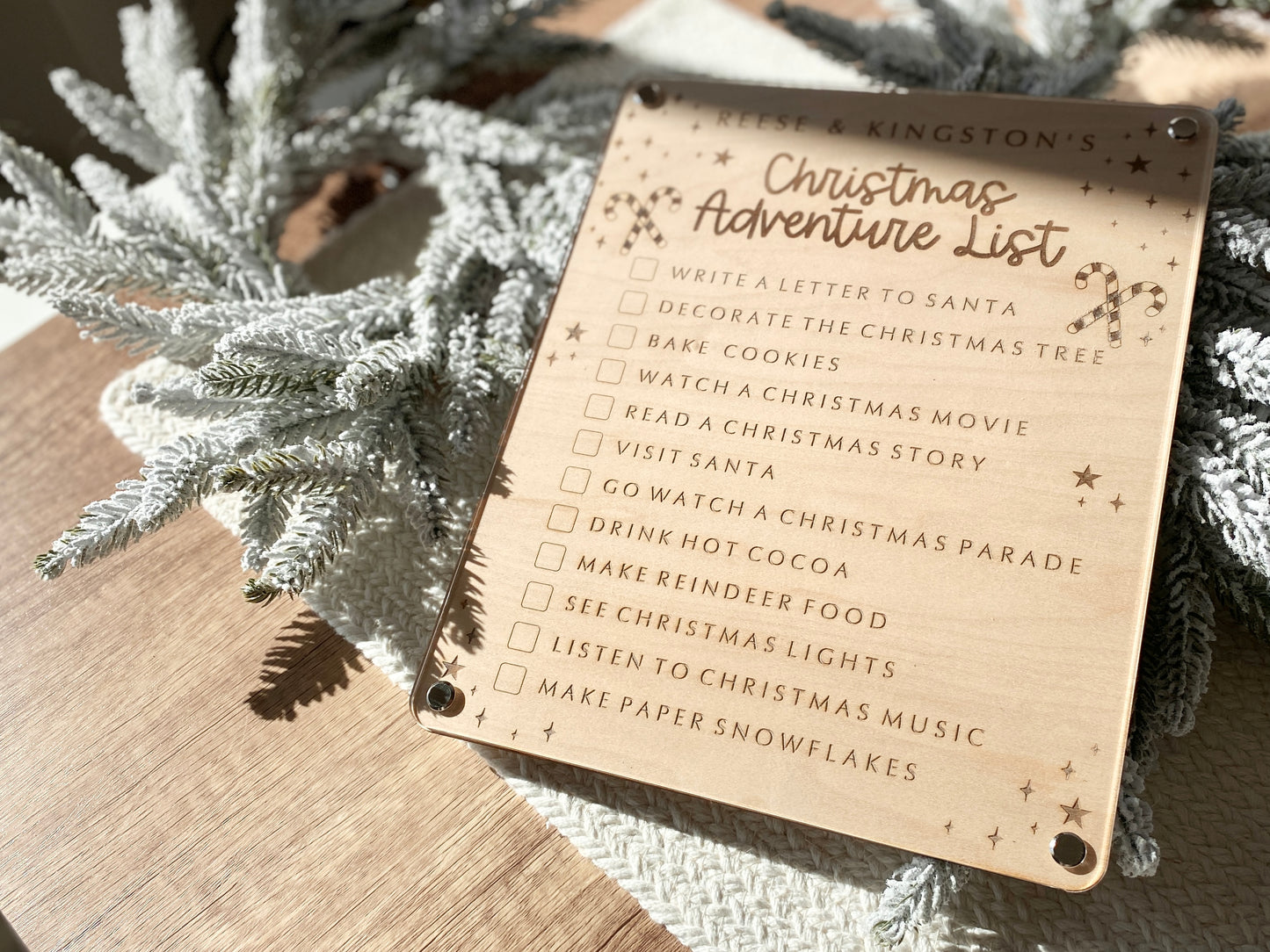 Our Christmas Adventures – Personalized Dry Erase Board