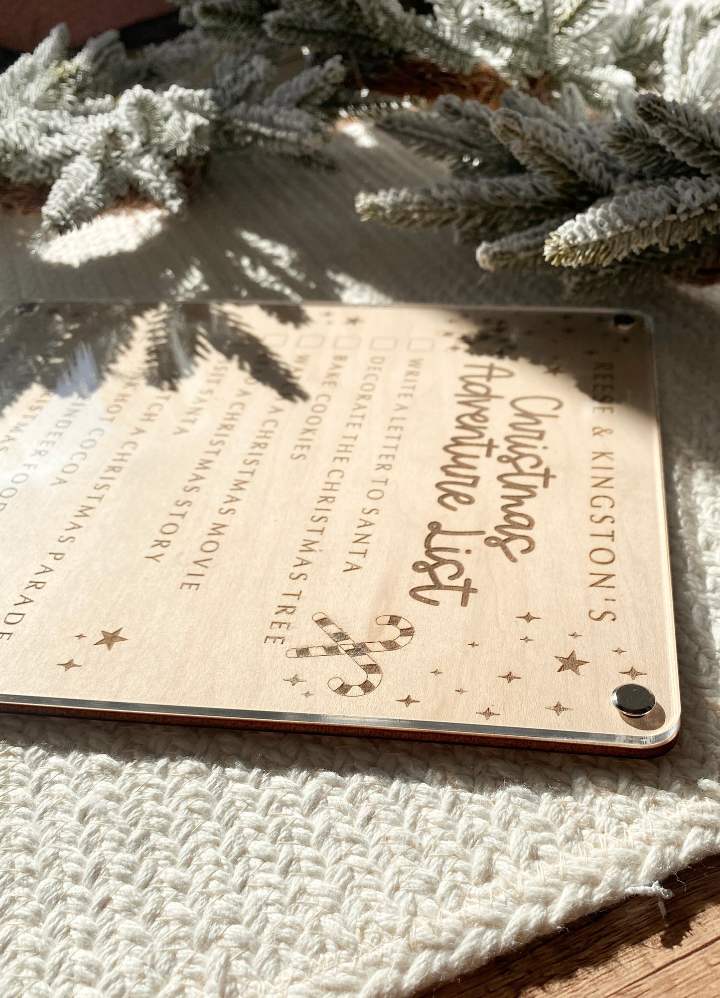 Our Christmas Adventures – Personalized Dry Erase Board