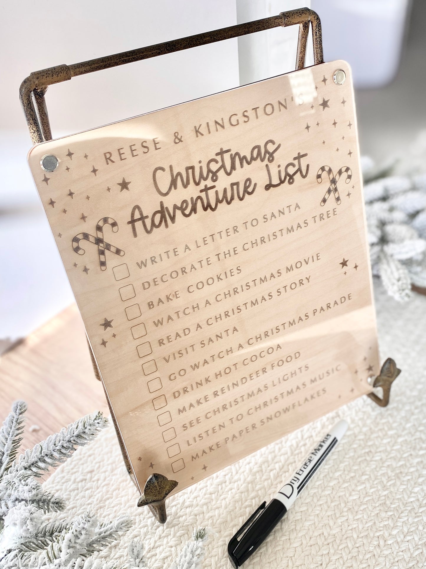 Our Christmas Adventures – Personalized Dry Erase Board
