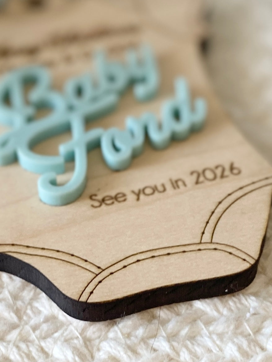 Merry Christmas Mommy & Daddy – Baby Announcement Ornament