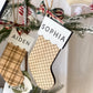 Classic Plaid Stocking Ornament + Tag