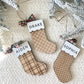 Classic Plaid Stocking Ornament + Tag