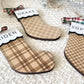 Classic Plaid Stocking Ornament + Tag