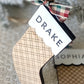 Classic Plaid Stocking Ornament + Tag