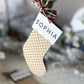 Classic Plaid Stocking Ornament + Tag