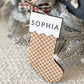 Classic Plaid Stocking Ornament + Tag