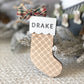 Classic Plaid Stocking Ornament + Tag