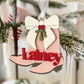 Cowboy Christmas Boots Personalized Ornament