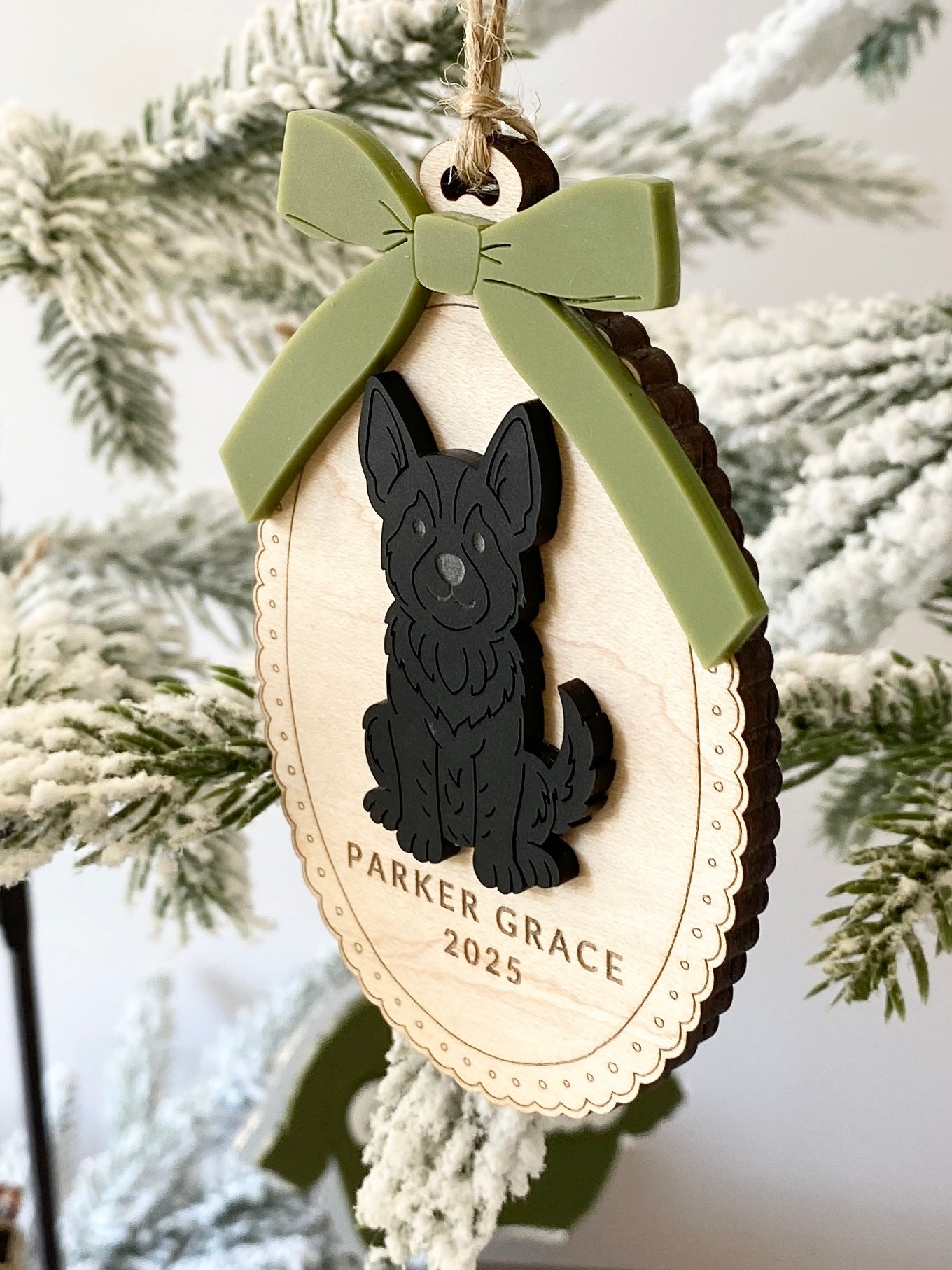 Custom Dog Breed Christmas Ornament – 25 Breeds Available!