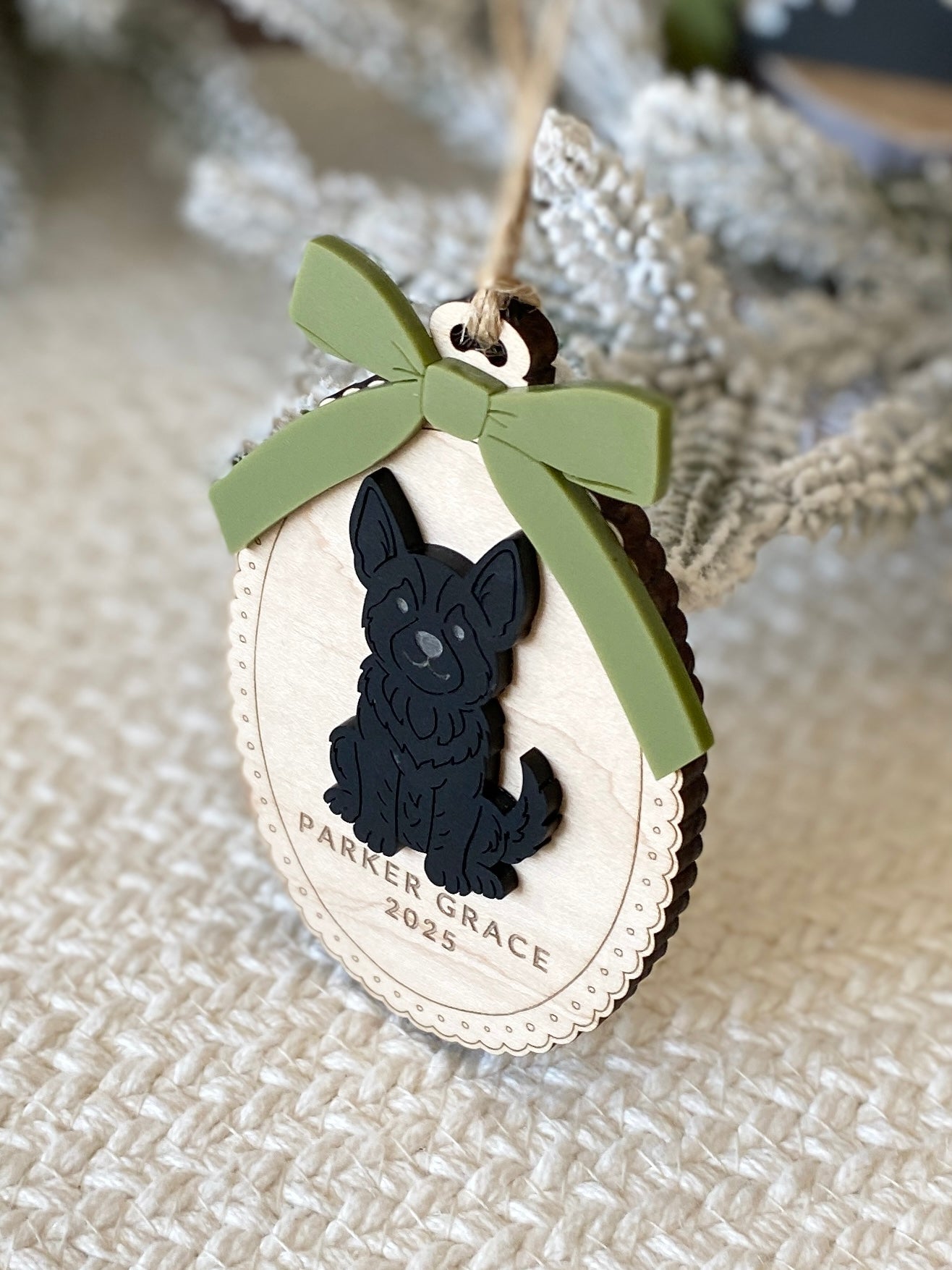 Custom Dog Breed Christmas Ornament – 25 Breeds Available!