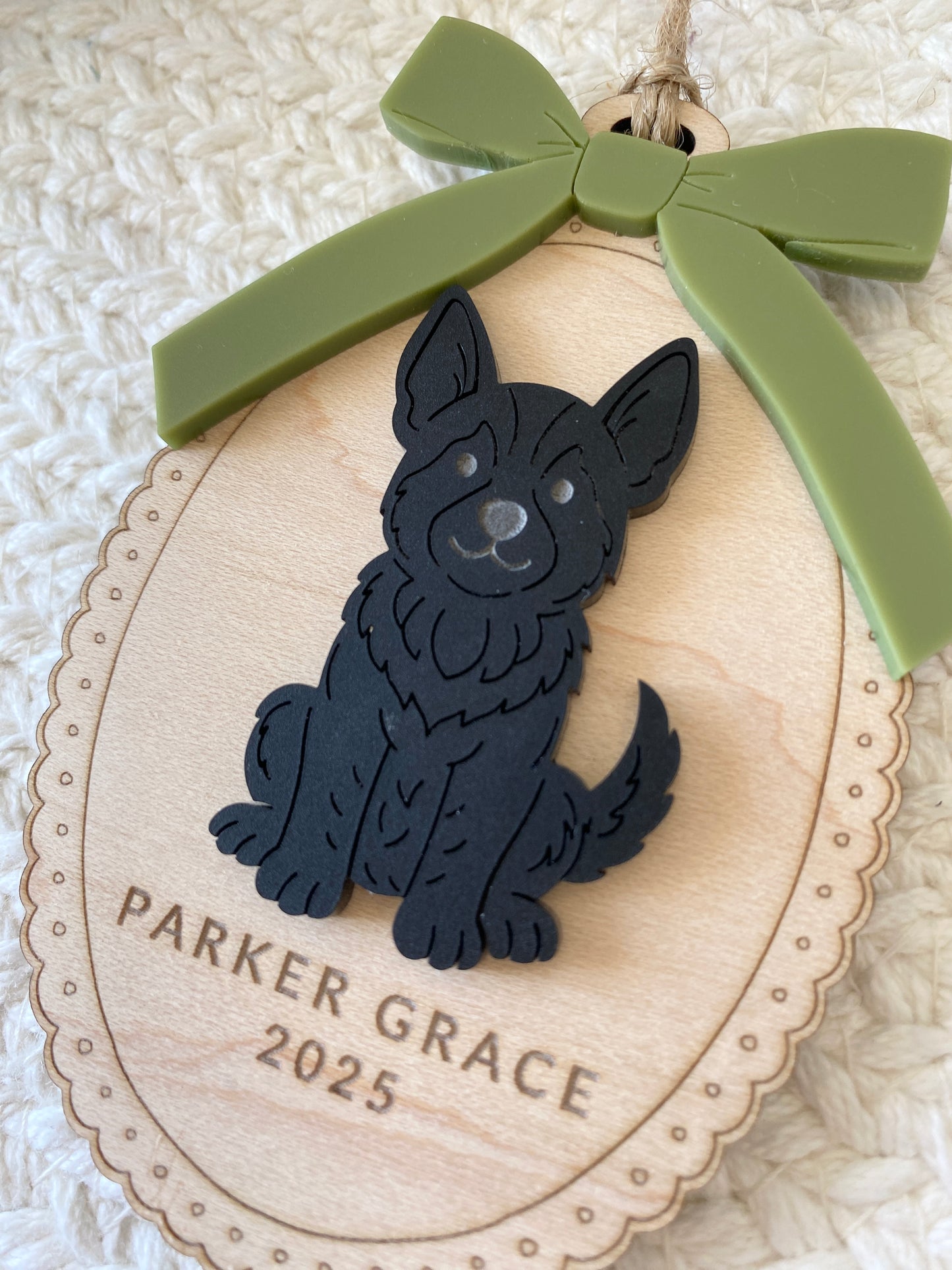 Custom Dog Breed Christmas Ornament – 25 Breeds Available!
